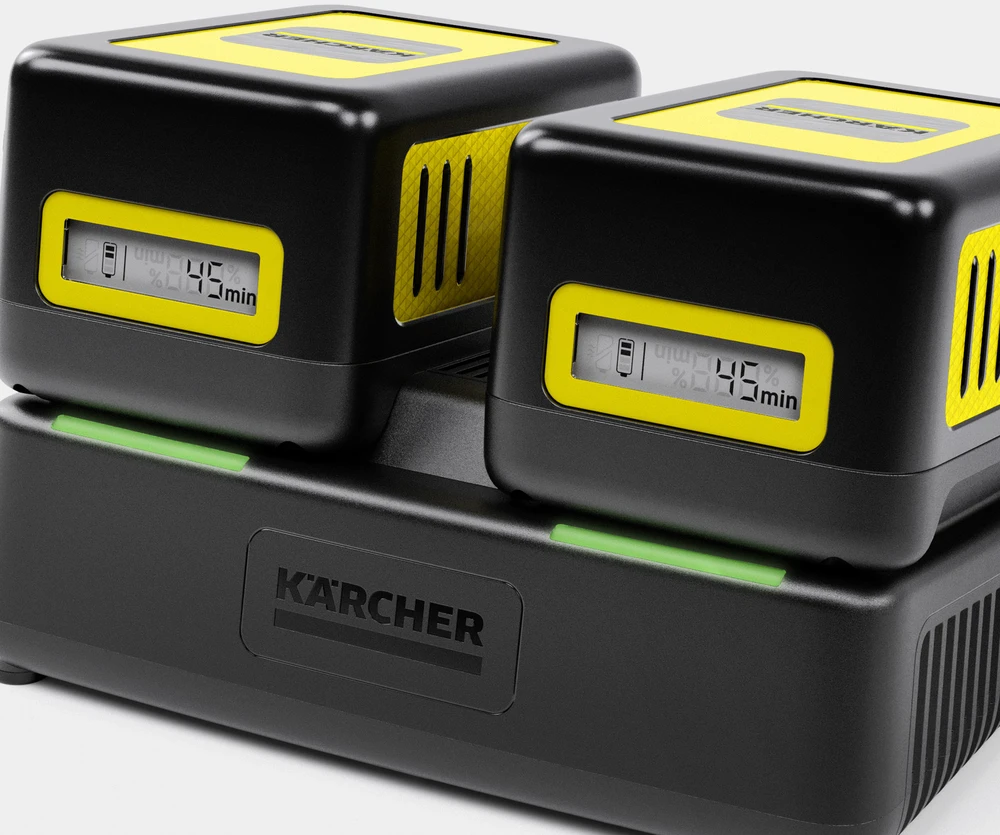 Kärcher baterijų įkrovimo stotelė su LCD ekranėliais