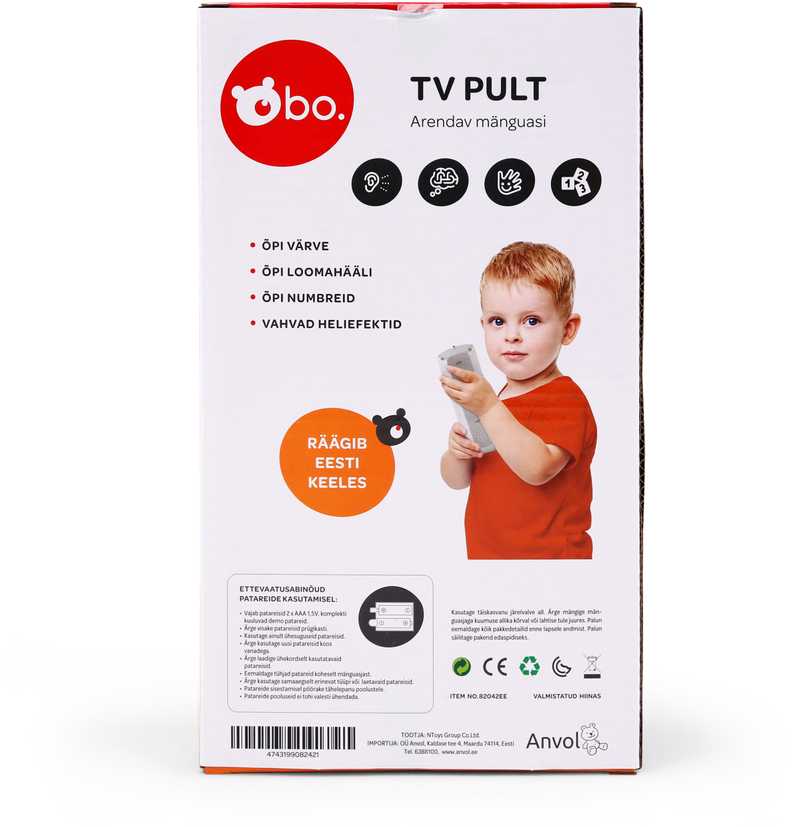 bo. Lavinamasis TV pultas, estų k.