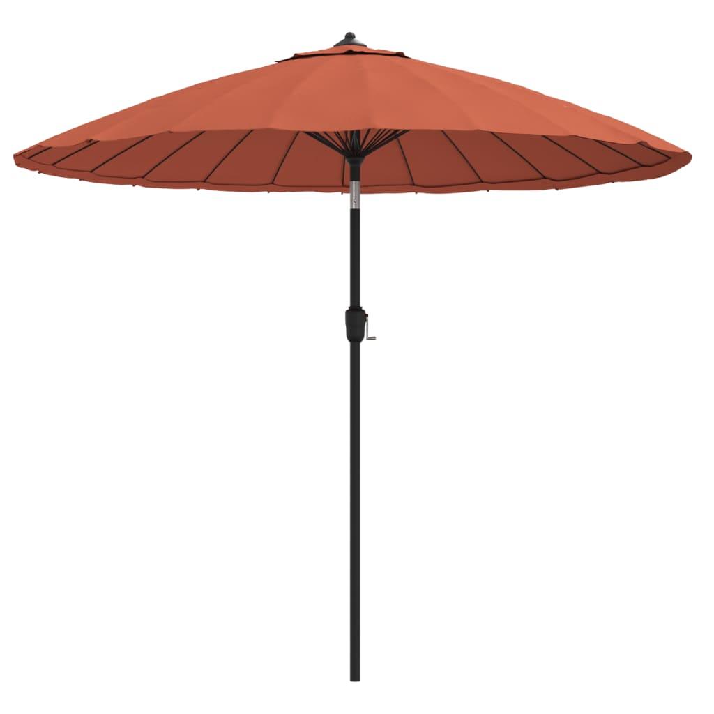 Lauko skėtis nuo saulės su aliuminio stulpu, terakota, 270cm