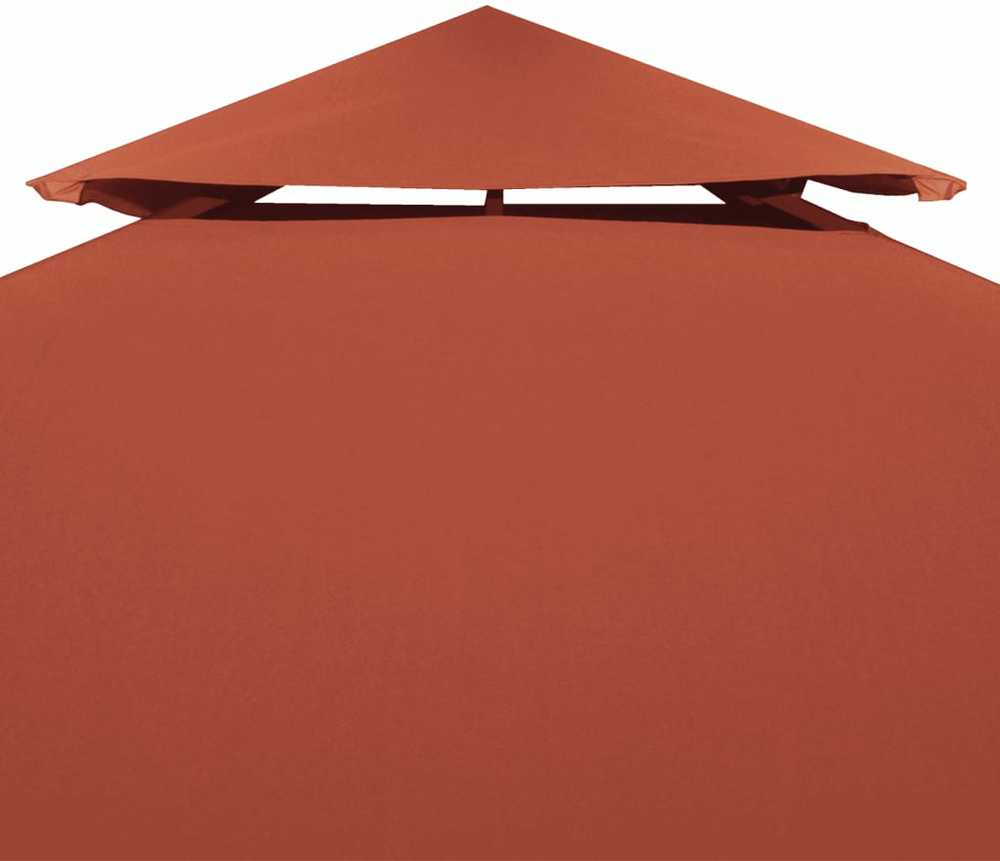 Pavėsinės uždangalas, 2 pakopų, terakota, 3x3m, 310 g/m²