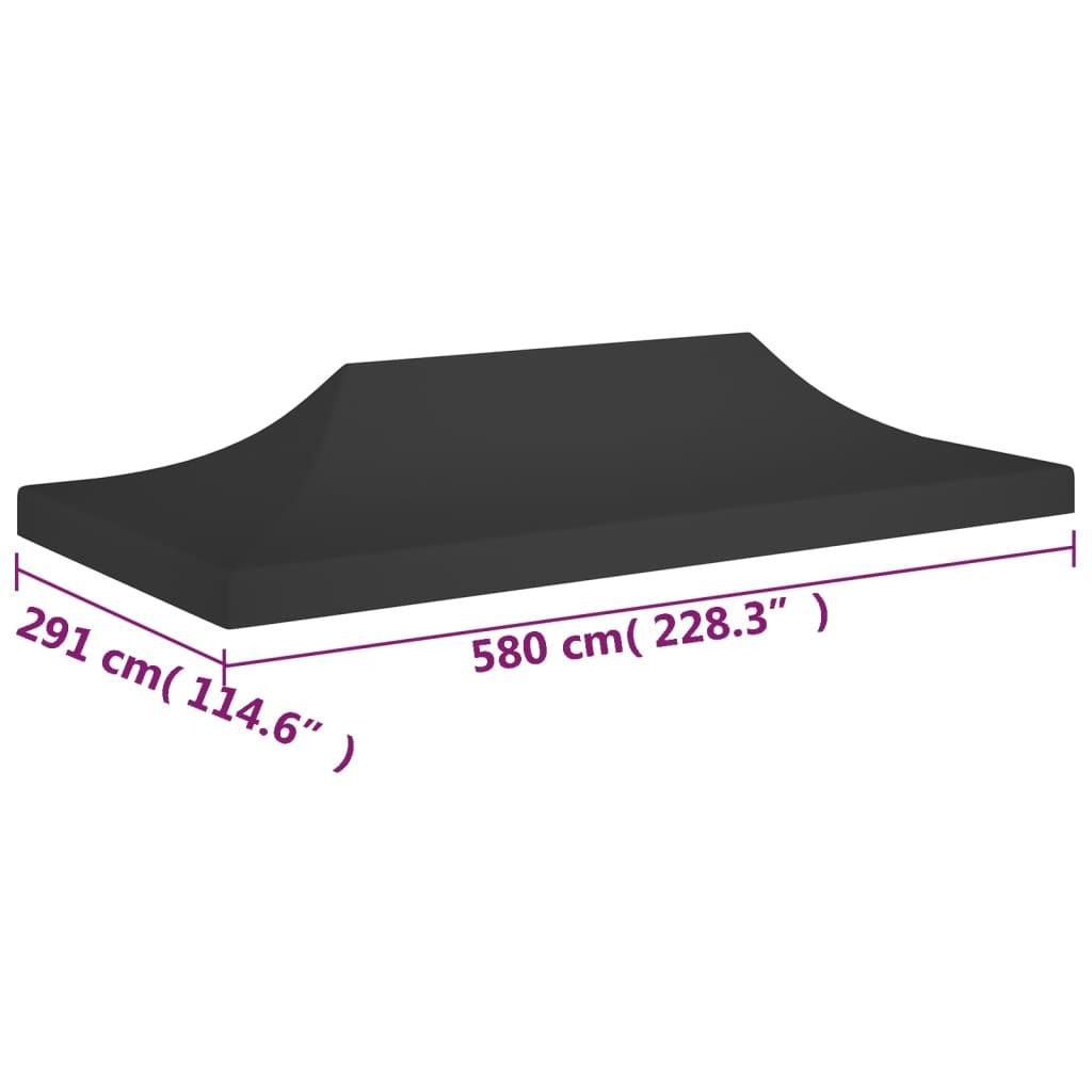 Proginės palapinės stogas, juodos spalvos, 6x3m, 270 g/m²