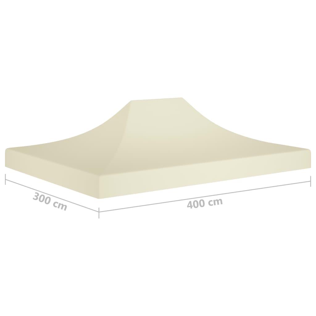 Proginės palapinės stogas, kreminės spalvos, 4x3m, 270 g/m²