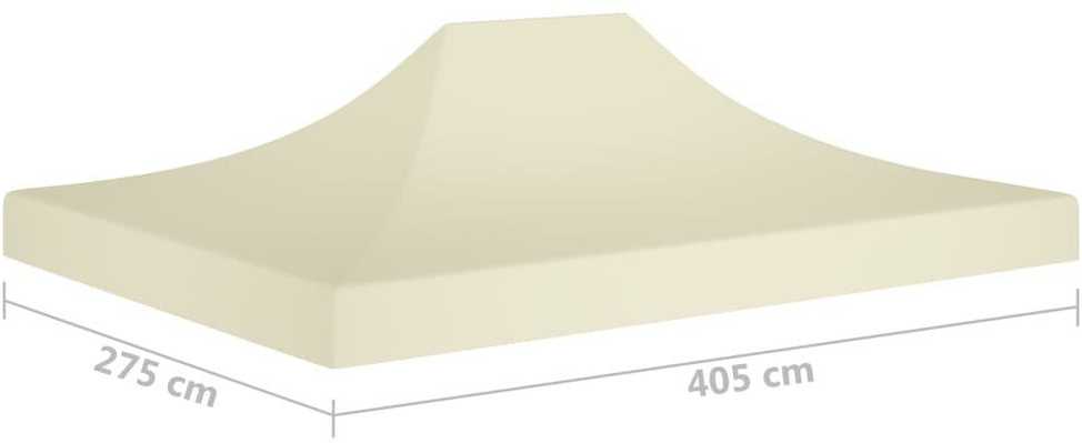 Proginės palapinės stogas, kreminės spalvos, 4x3m, 270 g/m²