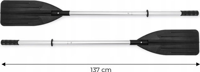 INTEX aliuminiai baidarės irklai, 2 vnt., viengubi, 137 cm