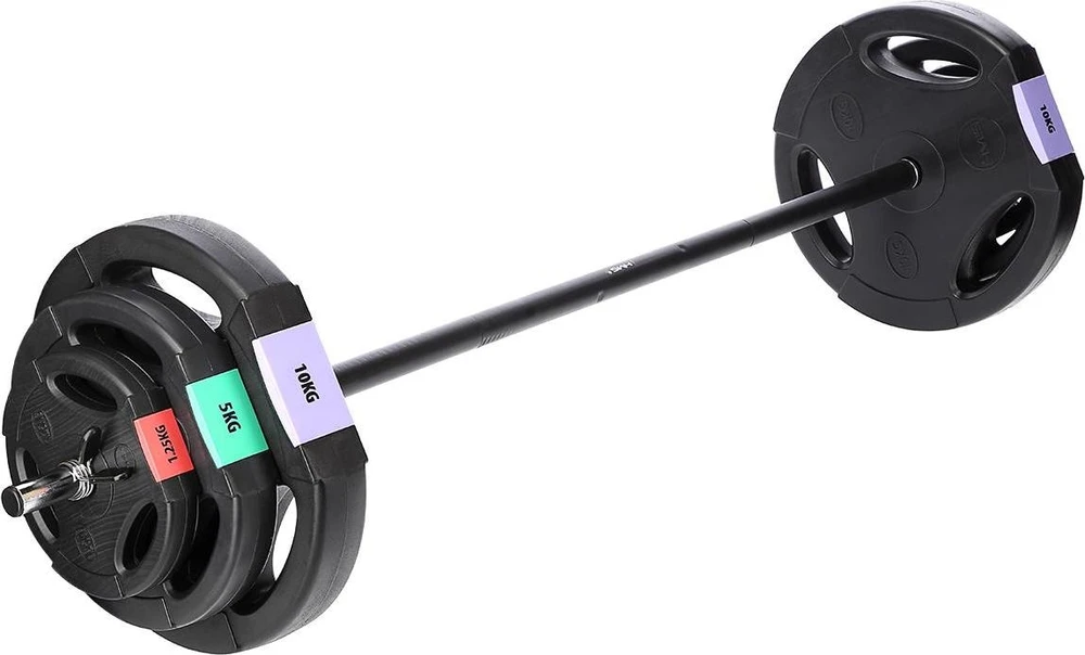 3 dalių hantelių ir štangų rinkinys HMS SGSP60 62kg