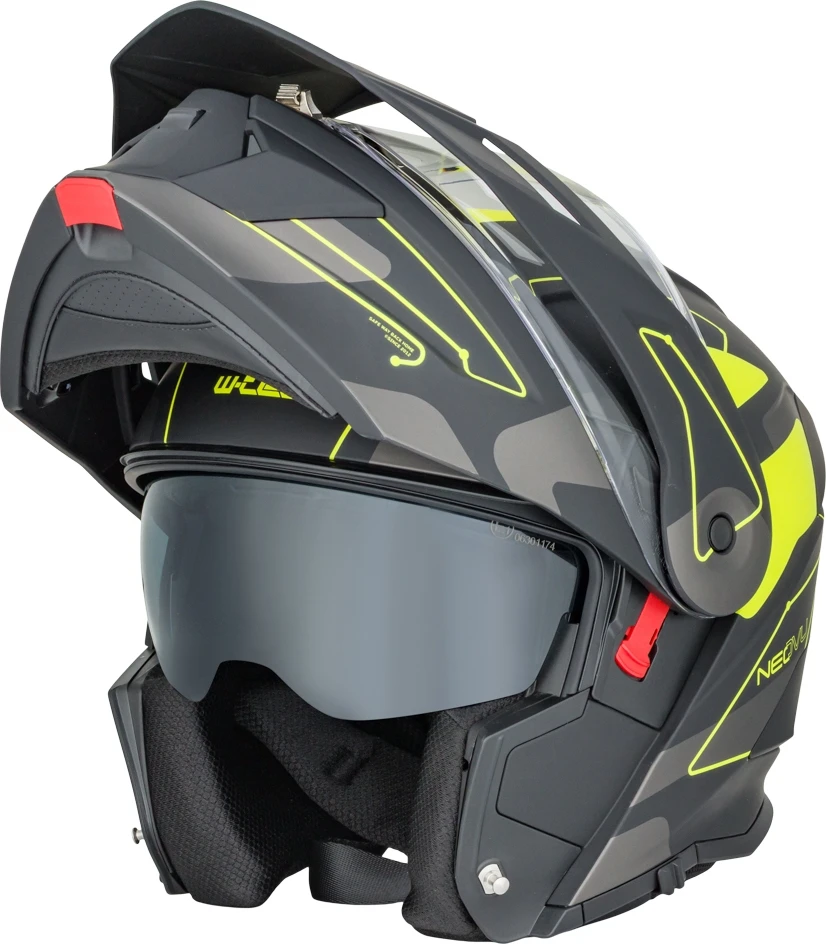 Atverčiamas motociklininko šalmas 3 viename W-TEC Neovu Graphic