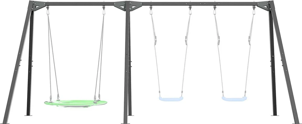 Trivietė lauko sūpynė ant guolių PREMIUM MO-014 - Marbo Sport