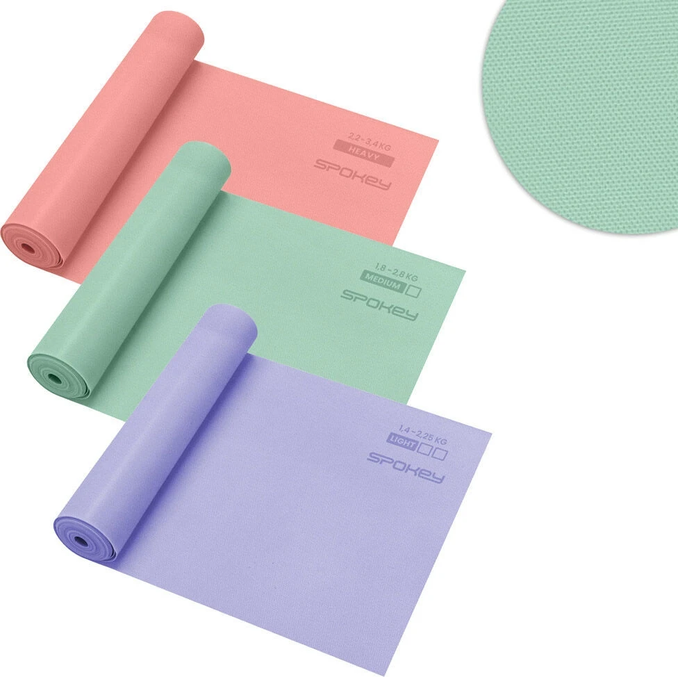 Treniruočių gumų rinkinys Spokey RIBBON TEX SET, 3 vnt.