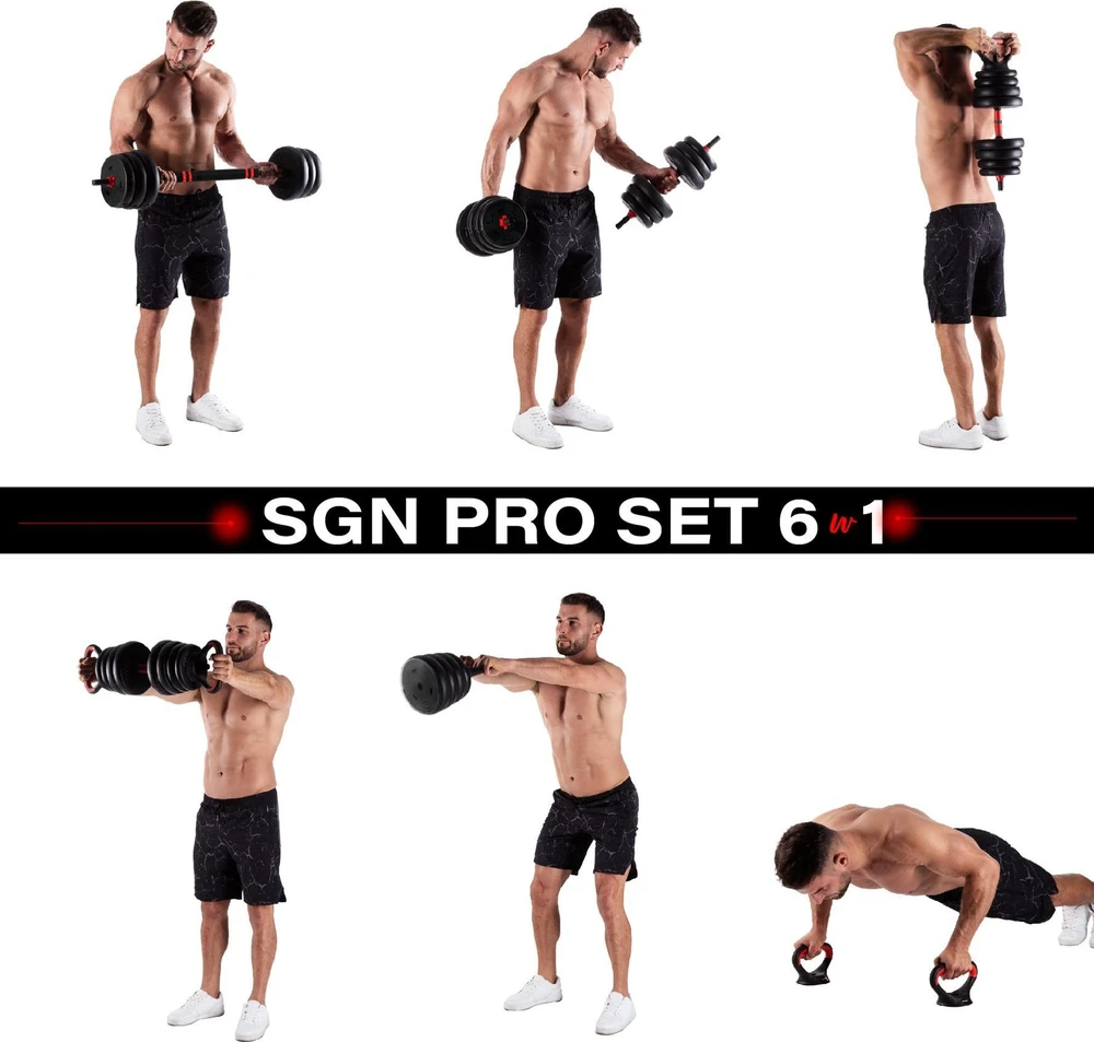 6 viename svorių rinkinys SGN120 PRO 20 kg HMS