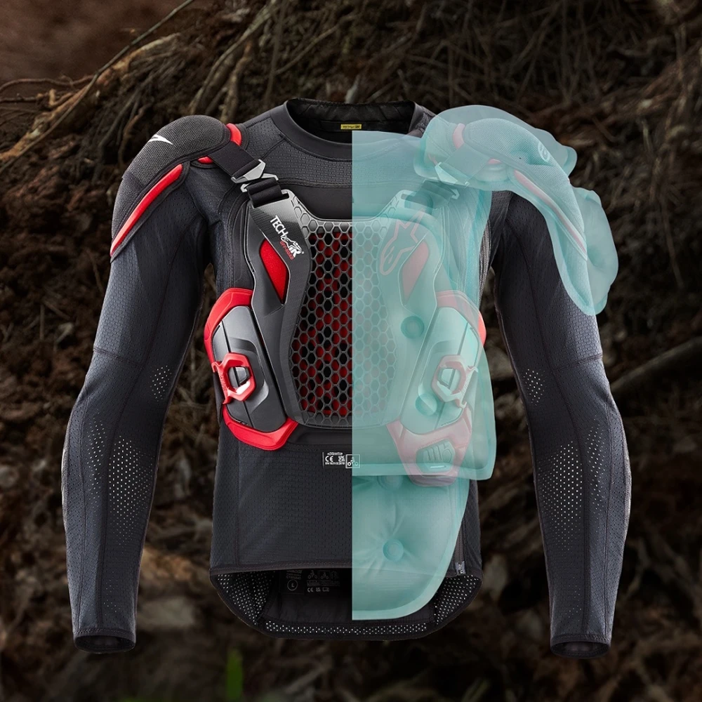 Oro pagalvės liemenė Alpinestars Tech-Air Off-Road System, juoda/raudona