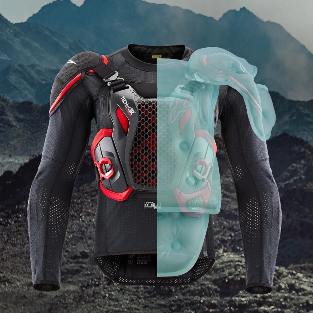Oro pagalvės liemenė Alpinestars Tech-Air Off-Road System, juoda/raudona