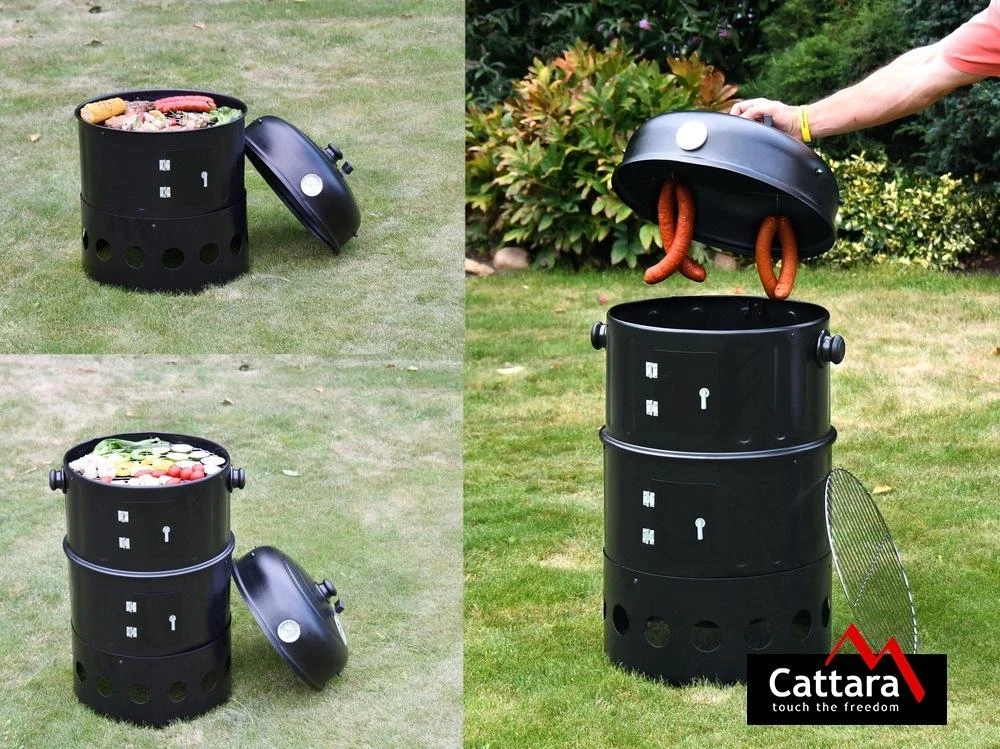 Anglies grilis-rūkykla 3in1 Cattara Pisa 40 cm