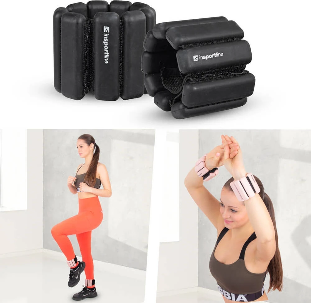 Riešų ir kulkšnių svarsčiai inSPORTline Brace 2 x 1kg