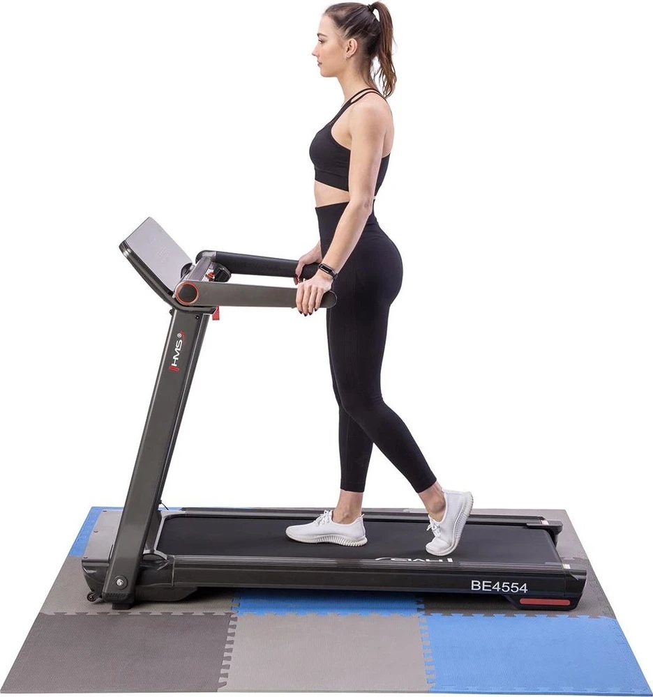 One Fitness Sudedamas kilimėlis treniruotėms HMS MP10 ,šviesiai pilkas-mėlynas-tamsiai pilkas, 60x60x1.0 cm, 9 dalių