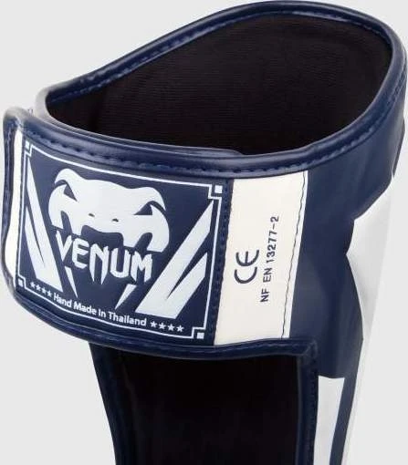 Blauzdų apsaugos Venum Elite Standup - Baltas/Navy Mėlyna