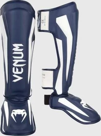 Blauzdų apsaugos Venum Elite Standup - Baltas/Navy Mėlyna