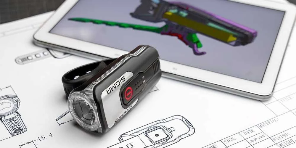 SIGMA AURA 80 USB priekinis žibintas + NUGGET II galinis žibintas