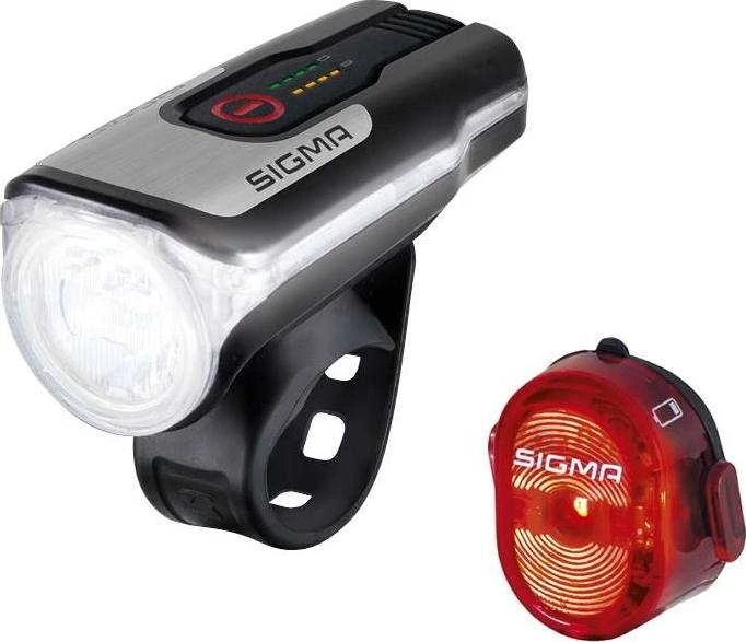 SIGMA AURA 80 USB priekinis žibintas + NUGGET II galinis žibintas