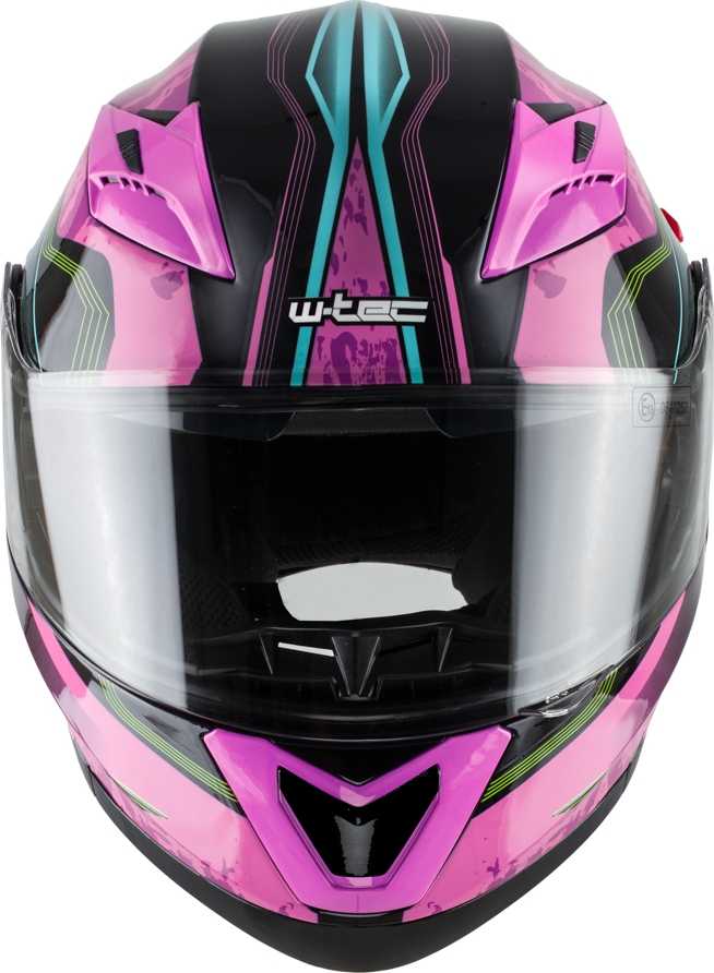 Apverčiamas motociklininko šalmas W-TEC Pezzon Magenta