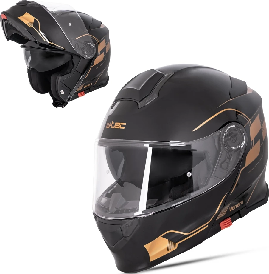 Atverčiamas motociklininko šalmas W-TEC Venero