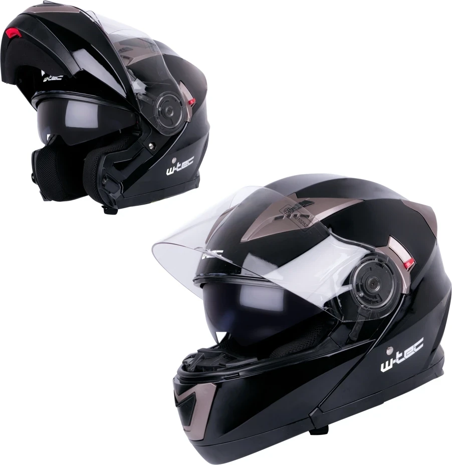 Atverčiamas motociklininko šalmas W-TEC Pezzon