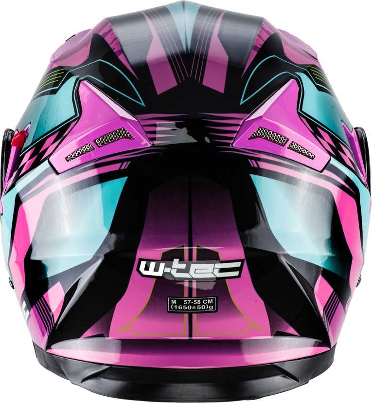 Apverčiamas motociklininko šalmas W-TEC Pezzon Magenta