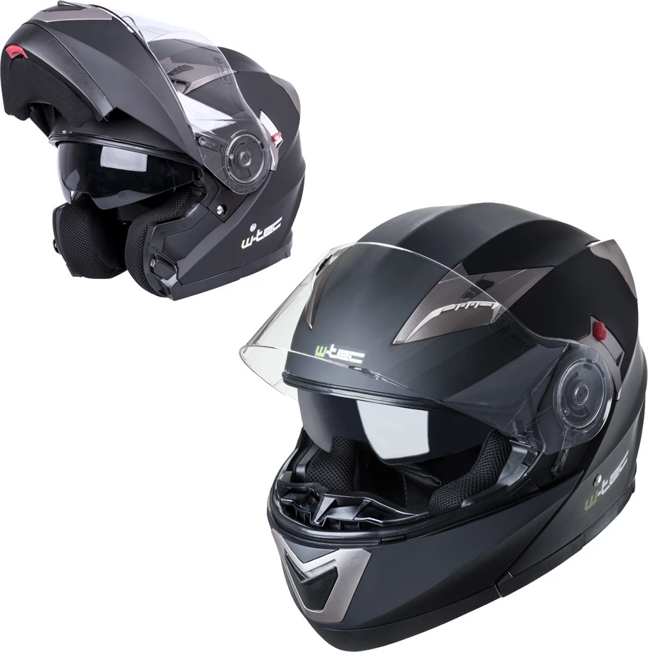 Atverčiamas motociklininko šalmas W-TEC Pezzon