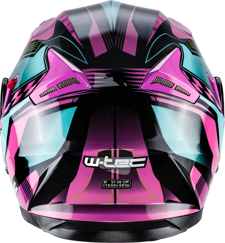 Atverčiamas motociklininko šalmas W-TEC Pezzon Magenta