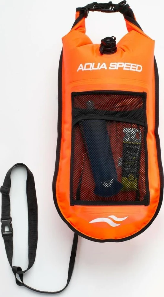 Aqua Speed Atviro vandens plaukimo plūduras su kišene, 37 × 72 cm