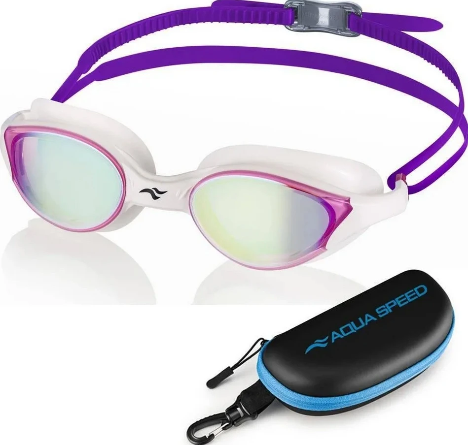 Aqua Speed Plaukimo akiniai VORTEX MIRROR kietame dėkle