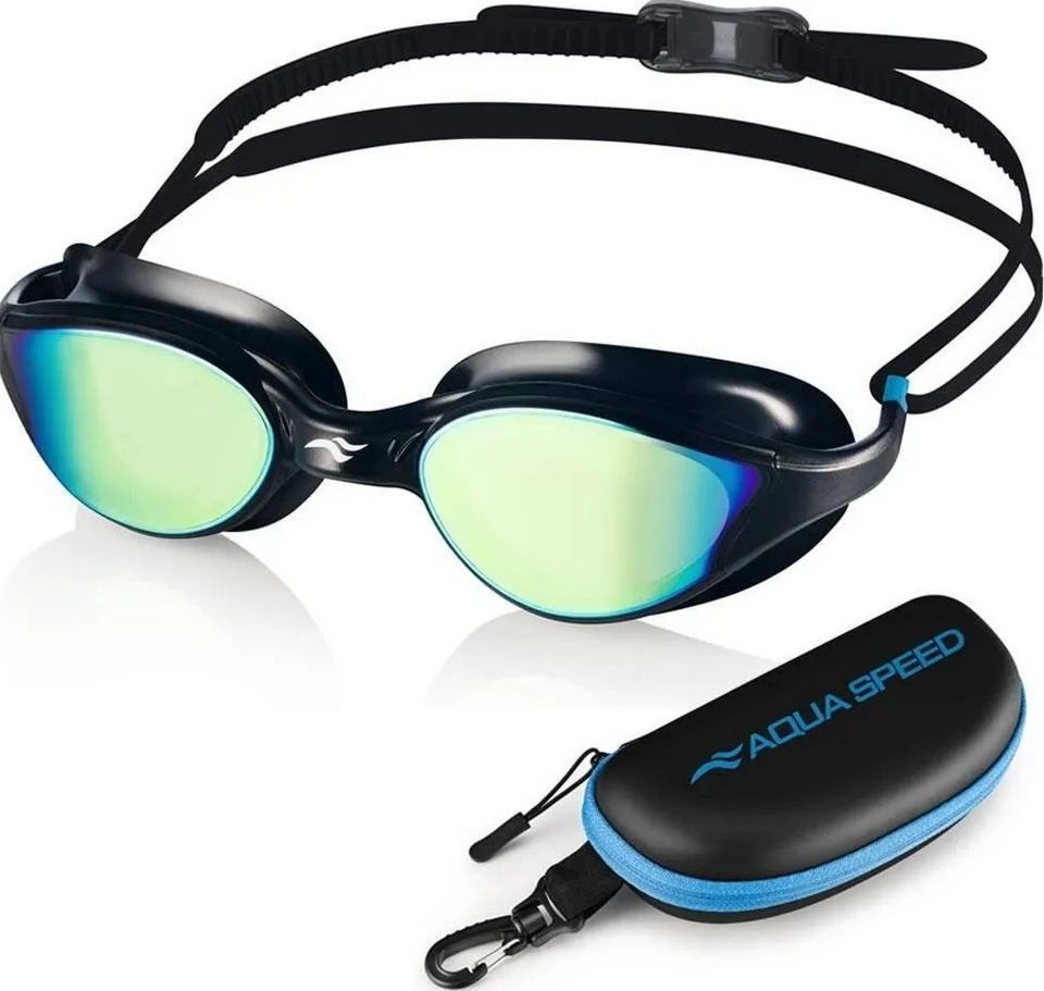 Aqua Speed Plaukimo akiniai VORTEX MIRROR kietame dėkle