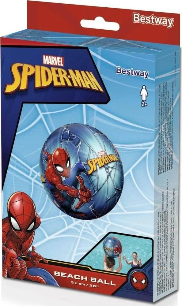 Bestway Pripučiamas paplūdimio rutulys 51 cm Spiderman