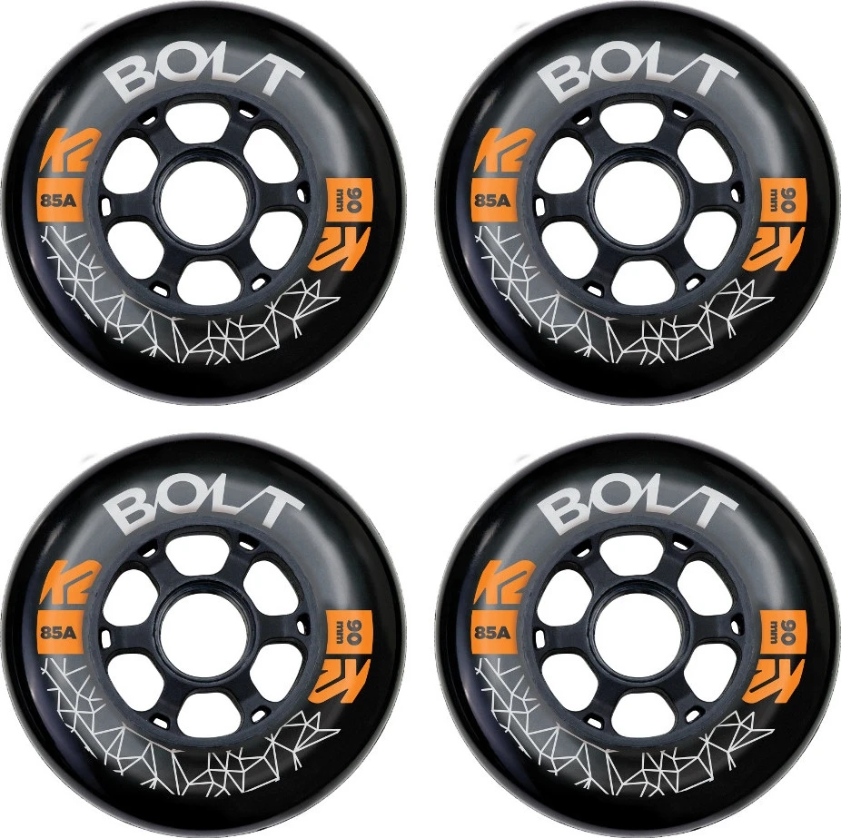 Atsarginiai ratukai riedučiams K2 Bolt 90 mm – 4 vnt.