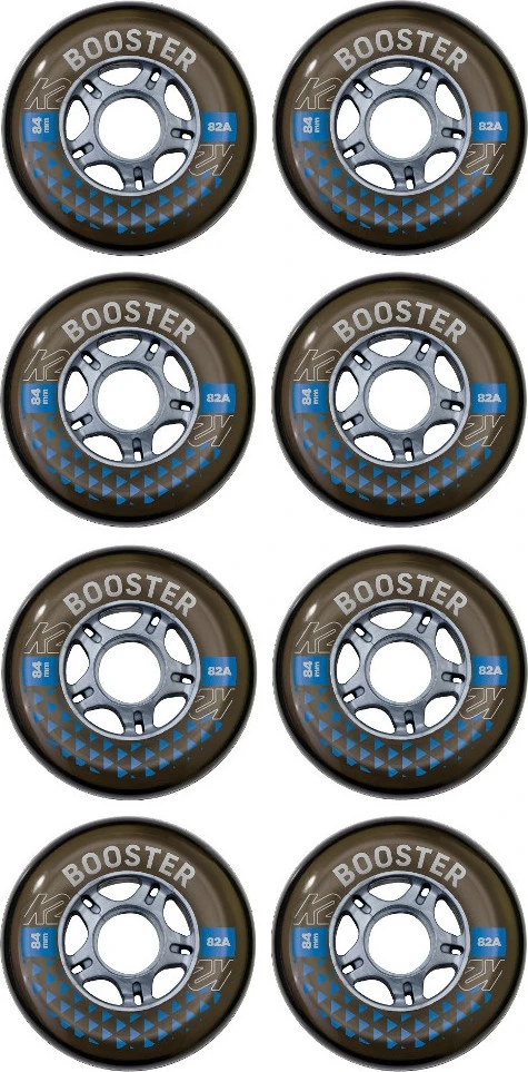Atsarginiai ratukai riedučiams su guoliais K2 Booster 84 mm – 8 vnt.