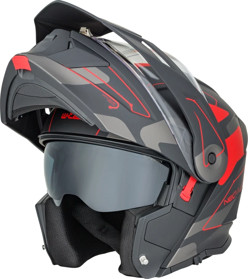 Atverčiamas motociklininko šalmas 3 viename W-TEC Neovu Graphic