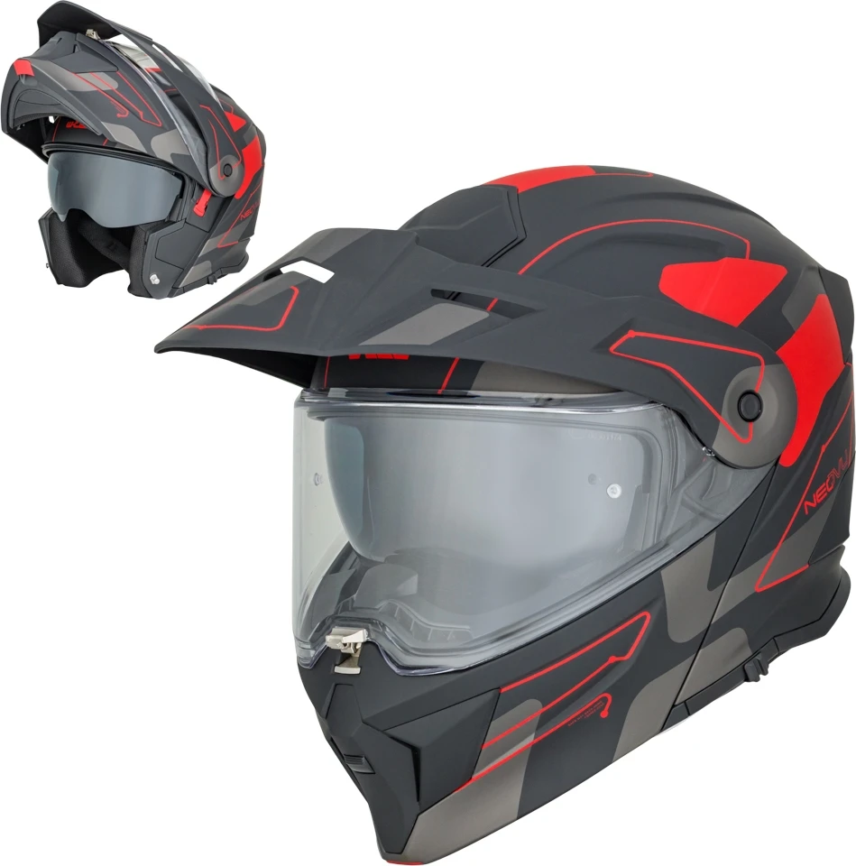 Atverčiamas motociklininko šalmas 3 viename W-TEC Neovu Graphic
