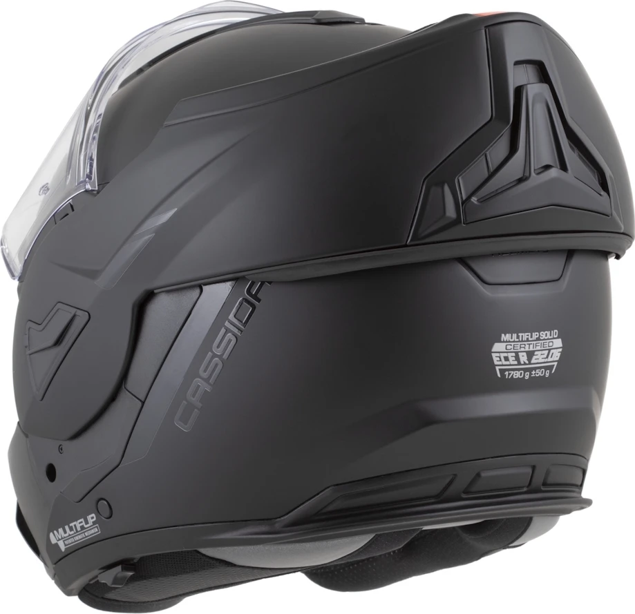 Atverčiamas motociklininko šalmas Cassida MultiFlip Solid BlackOut P/J
