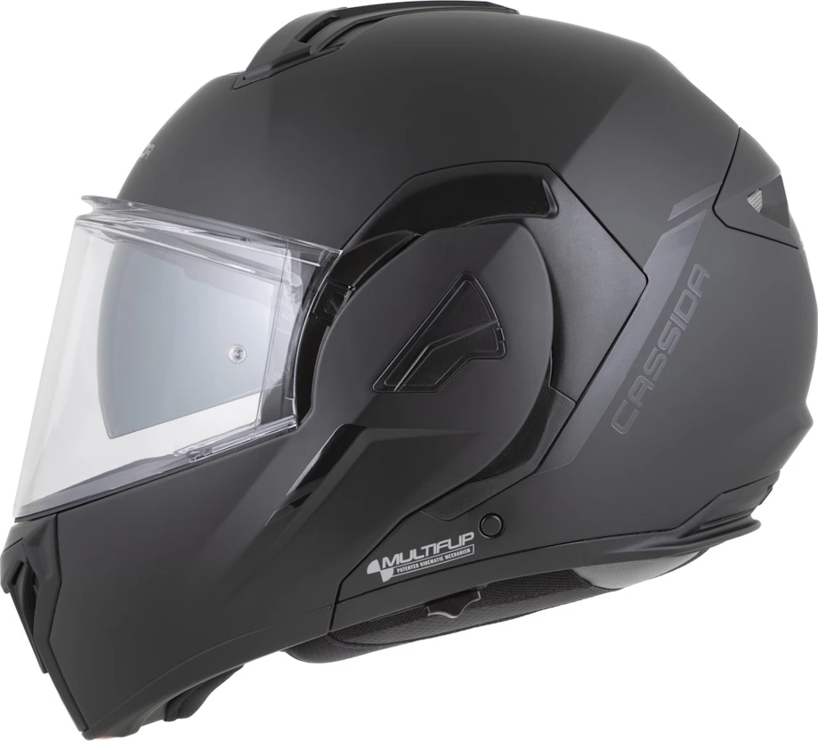 Atverčiamas motociklininko šalmas Cassida MultiFlip Solid BlackOut P/J