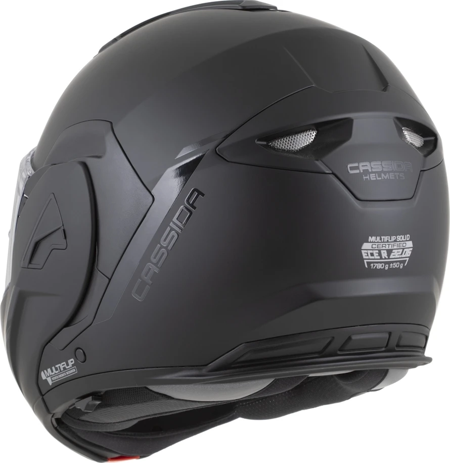 Atverčiamas motociklininko šalmas Cassida MultiFlip Solid BlackOut P/J