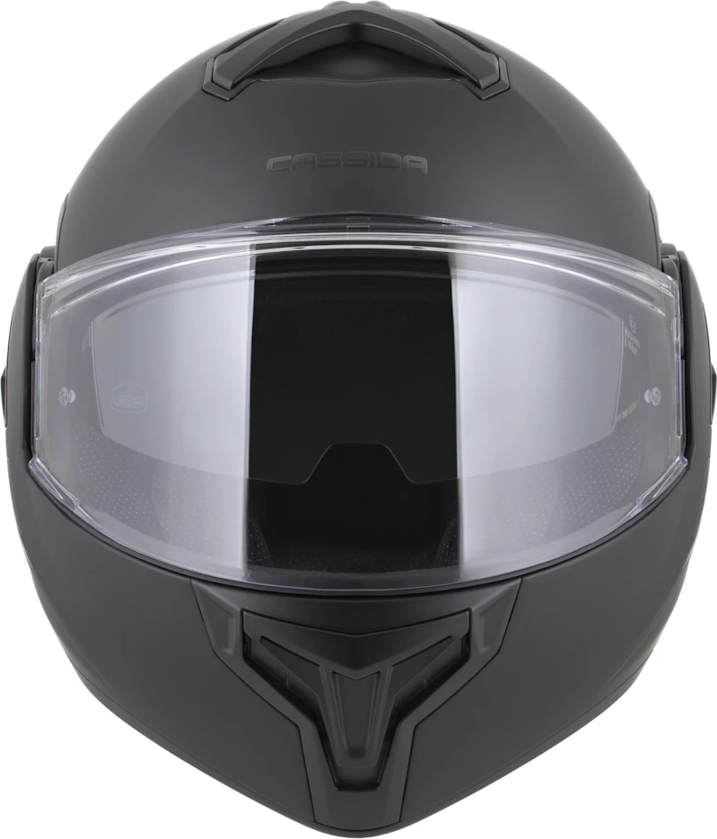 Atverčiamas motociklininko šalmas Cassida MultiFlip Solid BlackOut P/J
