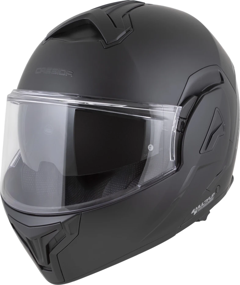 Atverčiamas motociklininko šalmas Cassida MultiFlip Solid BlackOut P/J