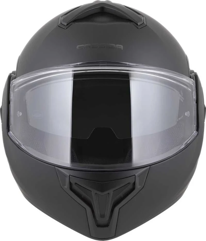 Atverčiamas motociklininko šalmas Cassida MultiFlip Solid BlackOut P/J