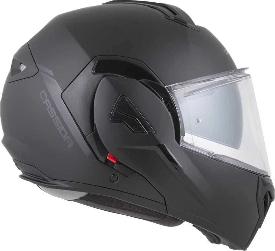 Atverčiamas motociklininko šalmas Cassida MultiFlip Solid BlackOut P/J