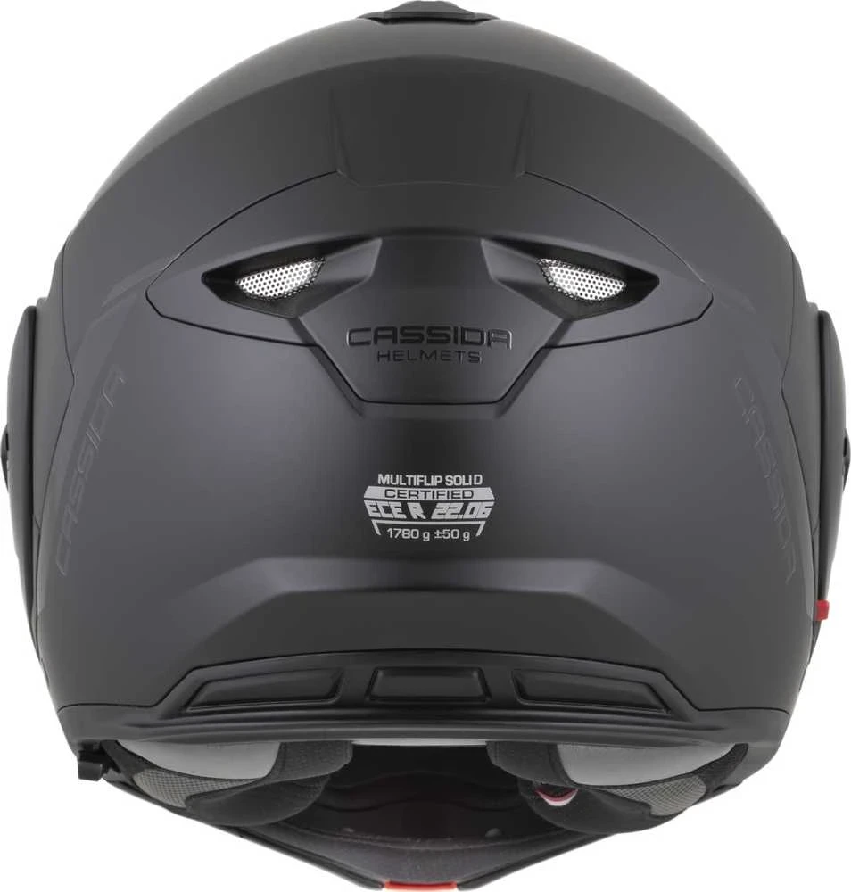 Atverčiamas motociklininko šalmas Cassida MultiFlip Solid BlackOut P/J