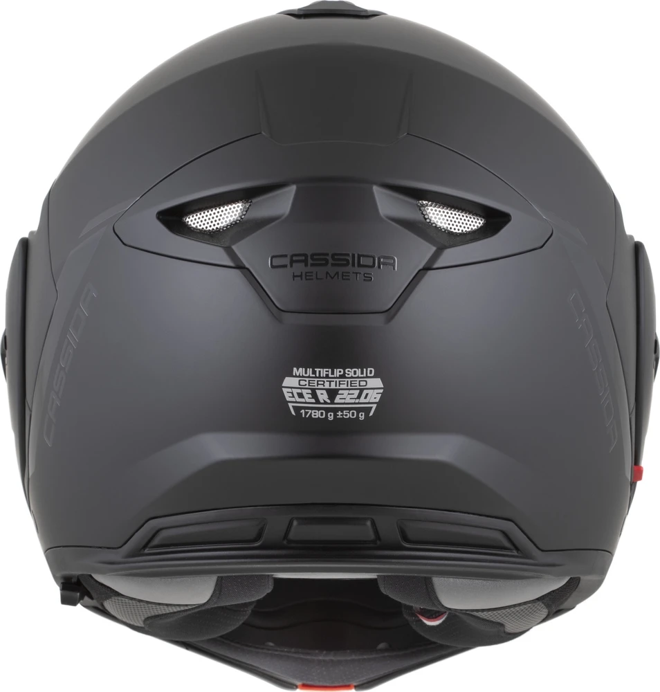 Atverčiamas motociklininko šalmas Cassida MultiFlip Solid BlackOut P/J