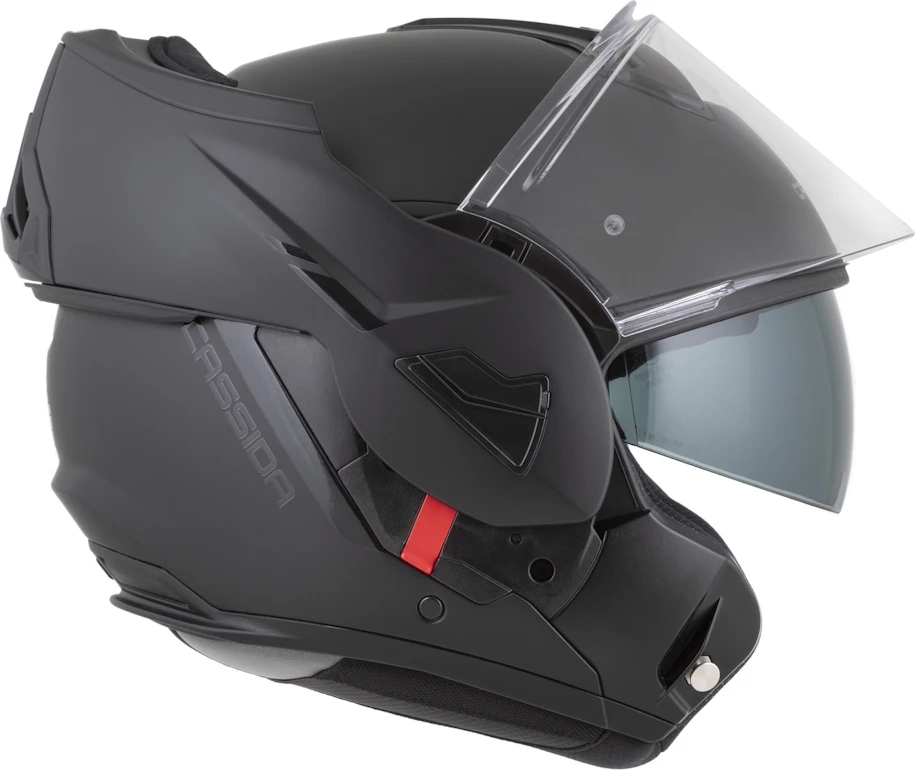 Atverčiamas motociklininko šalmas Cassida MultiFlip Solid BlackOut P/J