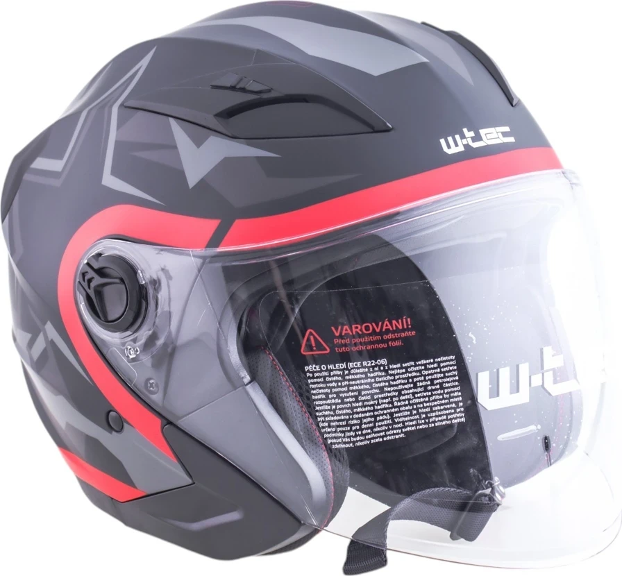 Atviro tipo šalmas W-TEC Barcela Vermella
