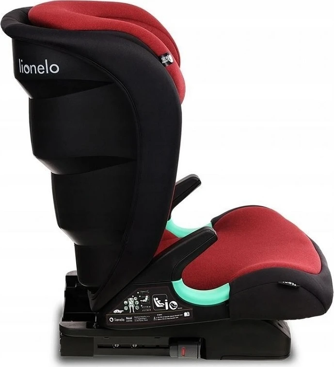Automobilinė kėdutė Lionelo Neal Raudona Burgundy, 15-36kg