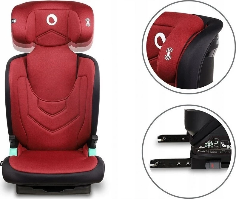Automobilinė kėdutė Lionelo Neal Raudona Burgundy, 15-36kg
