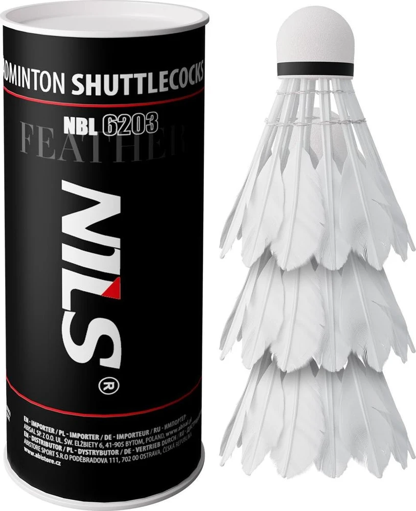 Badmintono plunksniukai Nils NBL6203, 3 vnt.